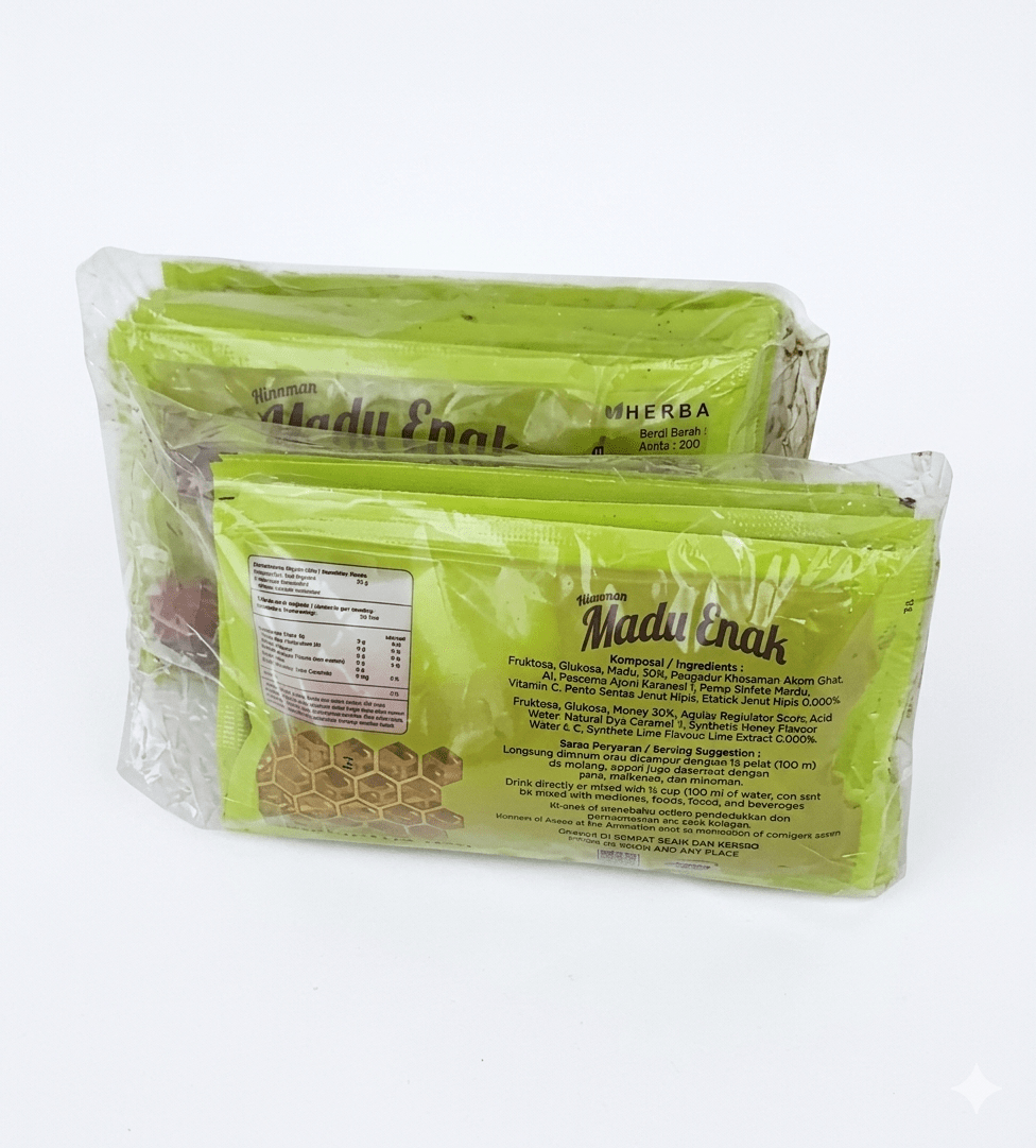 Madu Enak Jeruk Nipis Honey Drink – Lime Flavour with Vitamin C – 6 Sachets of 20g - Honey Drink - Cherubim Aura