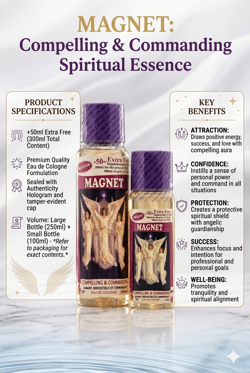 Magnet Spiritual Perfume | Premium Spiritual Cologne for Compelling & Commanding | 250ml & 150ml - Perfume - Cherubim Aura