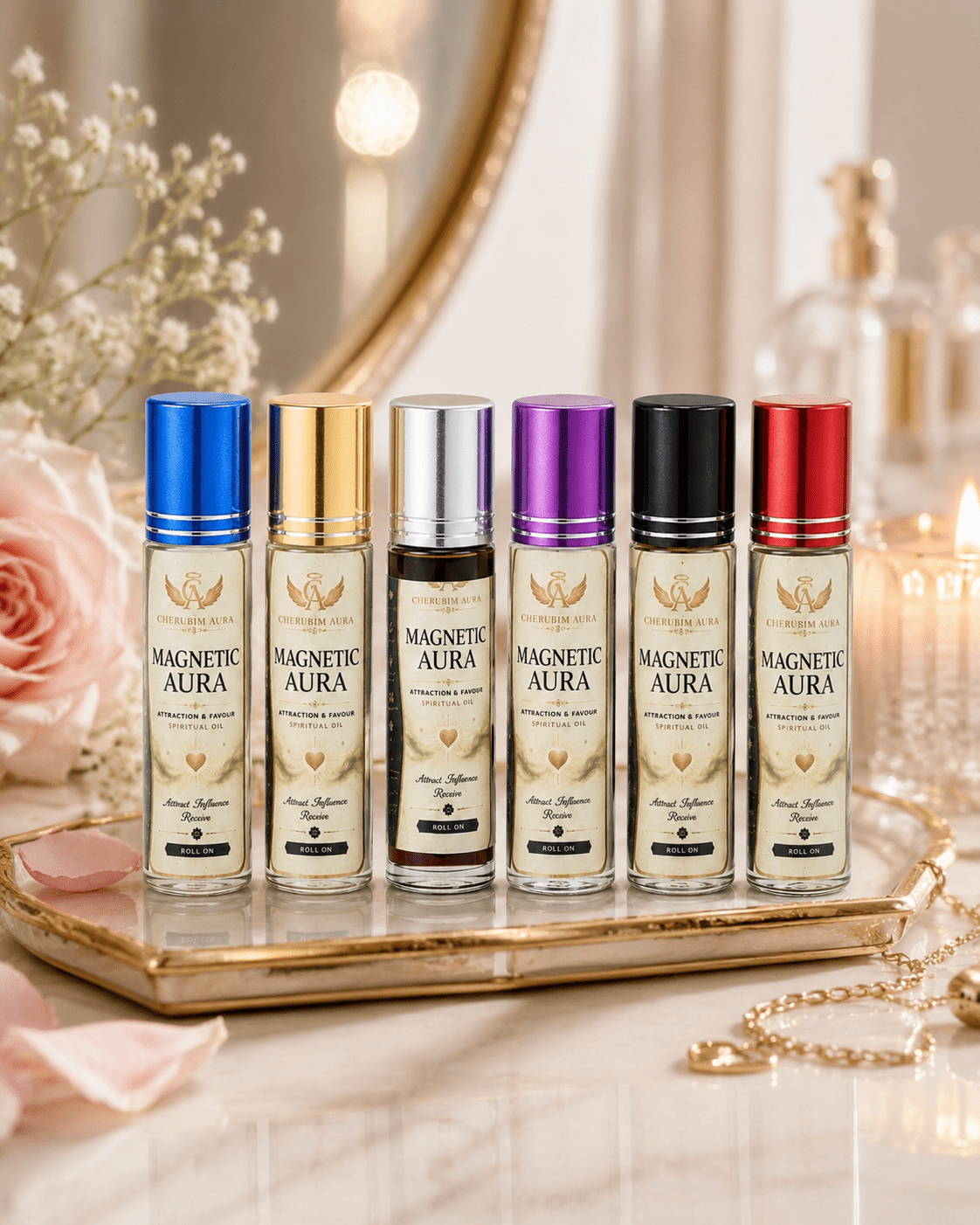 Magnetic Aura Roll-On Spiritual Oil – Attraction & Favour Aura Oil - Roll On - Cherubim Aura