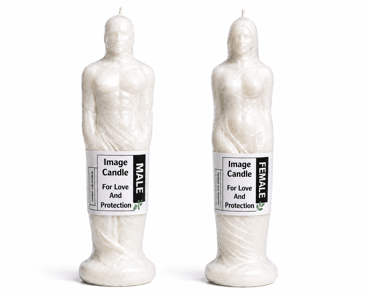 Male & Female Image Candle for Love & Protection – Spiritual Figure Ritual Candle – Red, Black & White - Spiritual Candles - Cherubim Aura