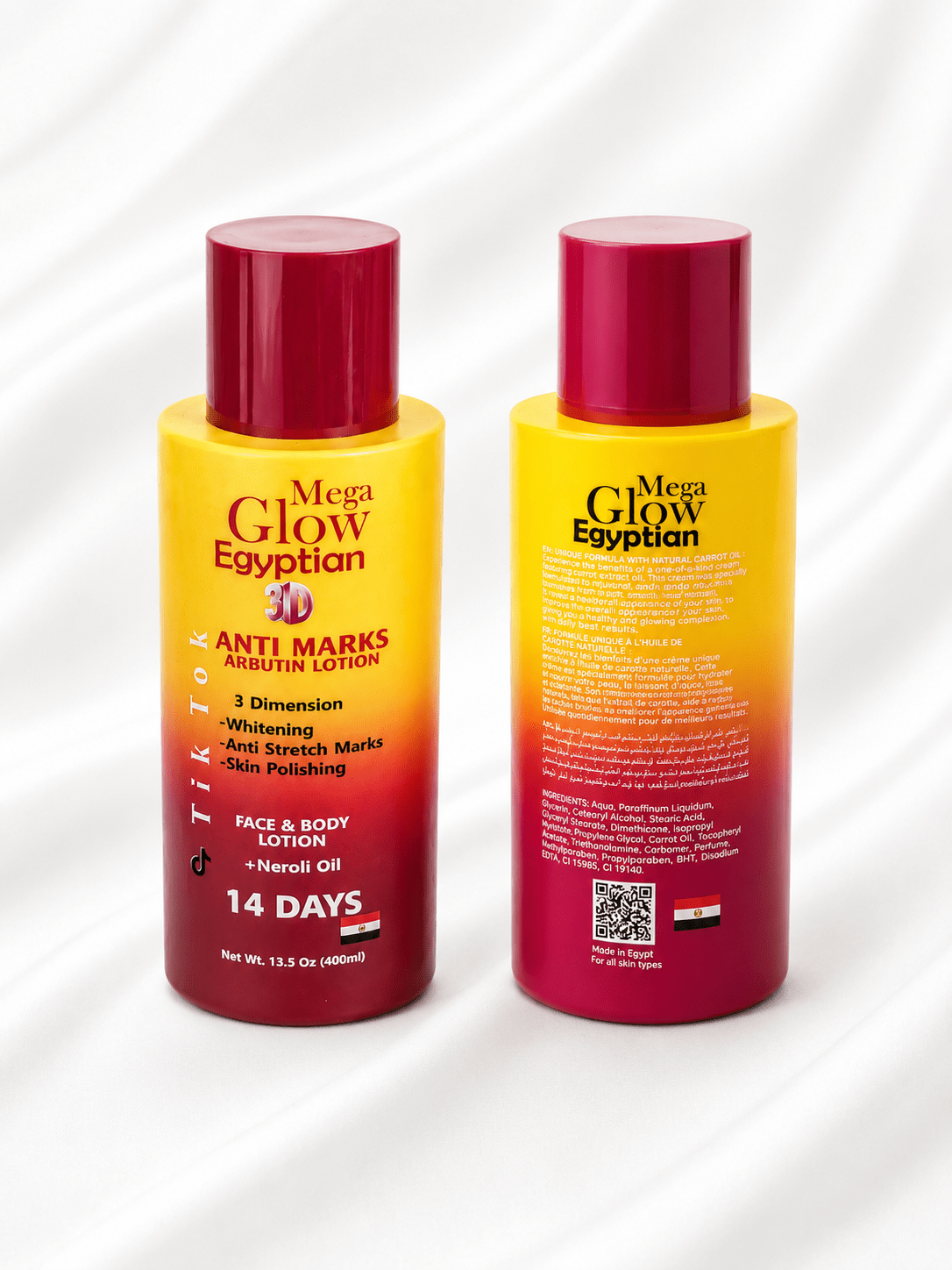 Mega Glow Egyptian Face & Body Lotion – Hydrating & Radiance Boosting Formula (400ml) - Body Lotion - Cherubim Aura