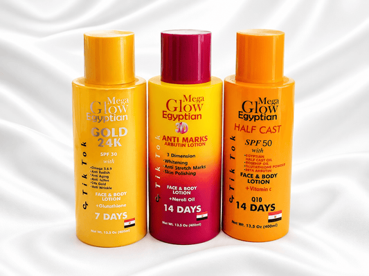 Mega Glow Egyptian Face & Body Lotion – Hydrating & Radiance Boosting Formula (400ml) - Body Lotion - Cherubim Aura