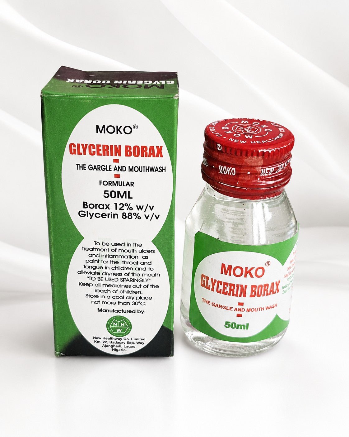 Moko Glycerin Borax Gargle & Mouthwash 50ml – Oral Care Mouth Rinse Formula - Oral care - Cherubim Aura