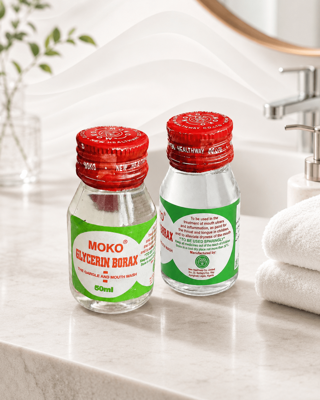 Moko Glycerin Borax Gargle & Mouthwash 50ml – Oral Care Mouth Rinse Formula - Oral care - Cherubim Aura