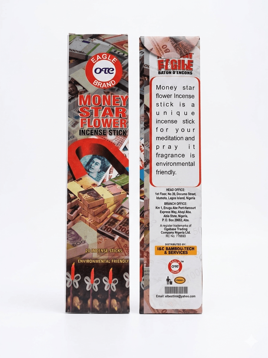 Money Star Flower Premium Incense Sticks | 20 Slow-Burning Aromatic Incense for Prayer, Meditation & Home Fragrance - Incense - Cherubim Aura