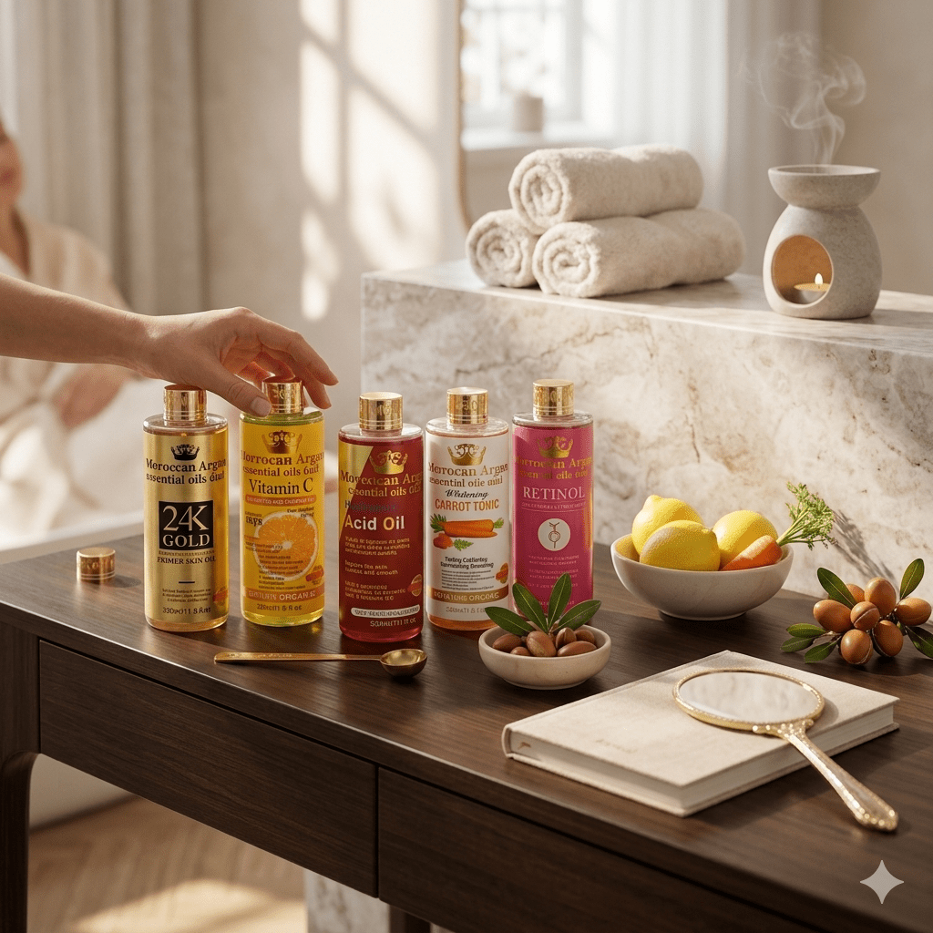 Moroccan Argan Essential Oils 6-in-1 - Skincare - Cherubim Aura