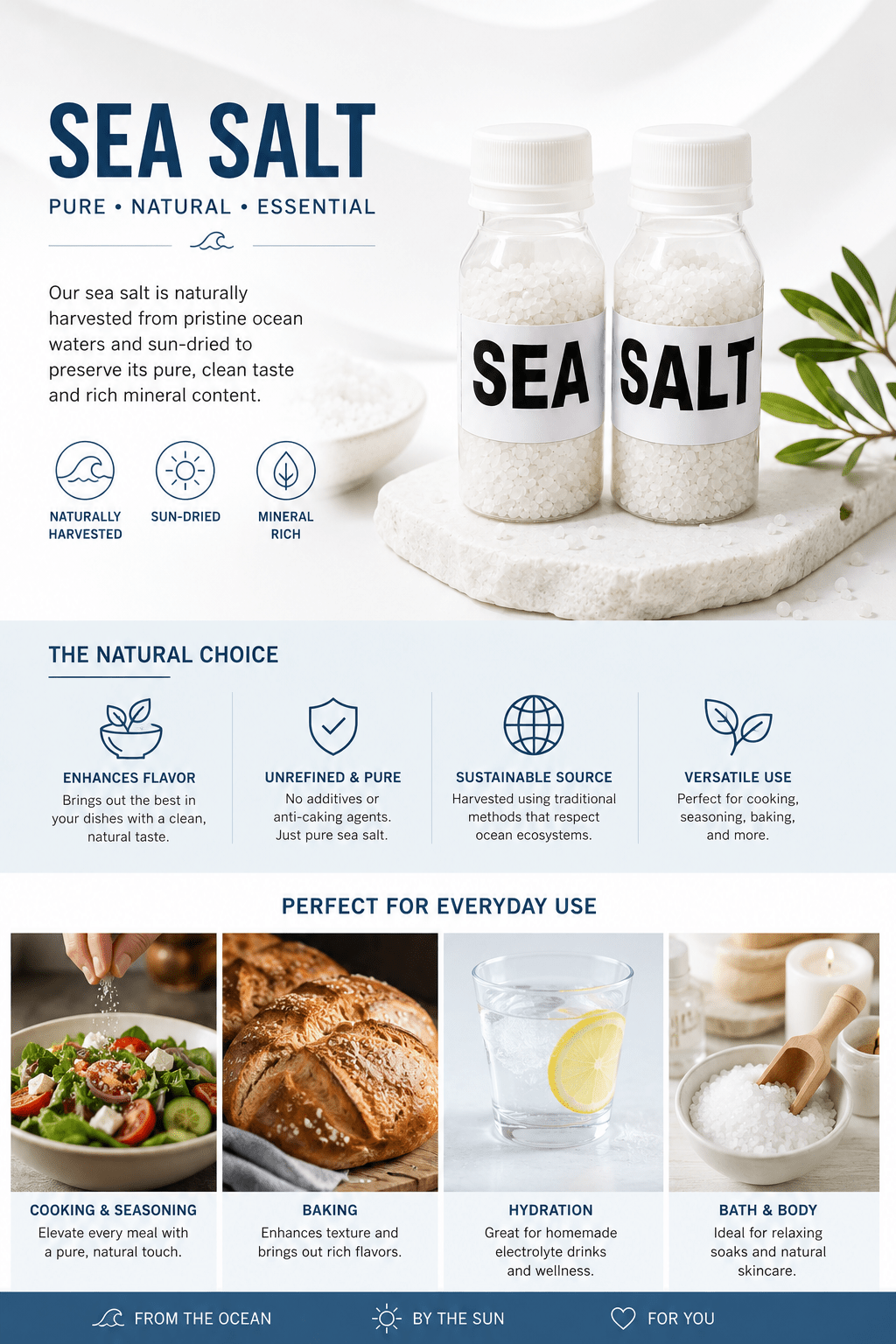 Natural Sea Salt Crystals – Traditional Coarse White Salt for Spiritual, Cleansing & Ritual Use - Spiritual Salt - Cherubim Aura
