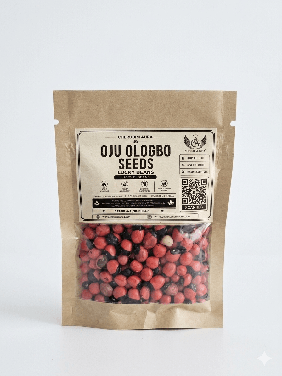 Oju Ologbo Seeds (Lucky Beans) – Traditional Spiritual Botanical for Protection & Good Fortune | Cherubim Aura - herb - Cherubim Aura