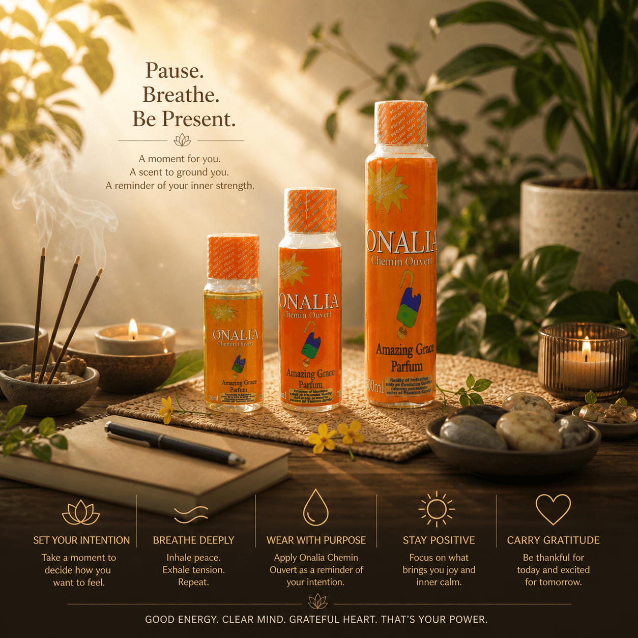 Onalia Chemin Ouvert: Amazing Grace Path-Opening Parfum - Spiritual Perfume - Cherubim Aura