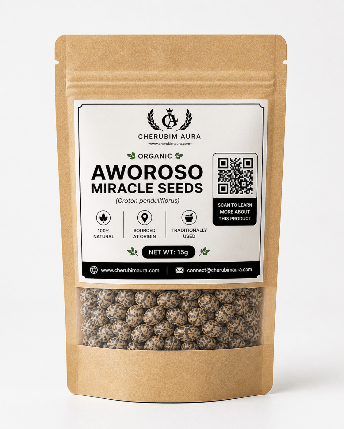 Organic Aworoso Miracle Seeds (Croton Penduliflorus) – 15g Pouch - Herbal Wellness - Cherubim Aura