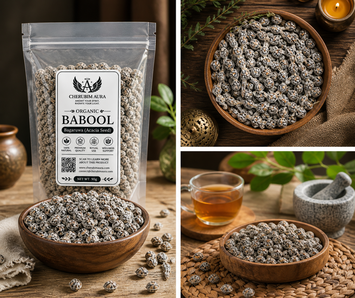 Organic Bagaruwa Seeds (Babool Phali) – Traditional Acacia Nilotica (90g)
