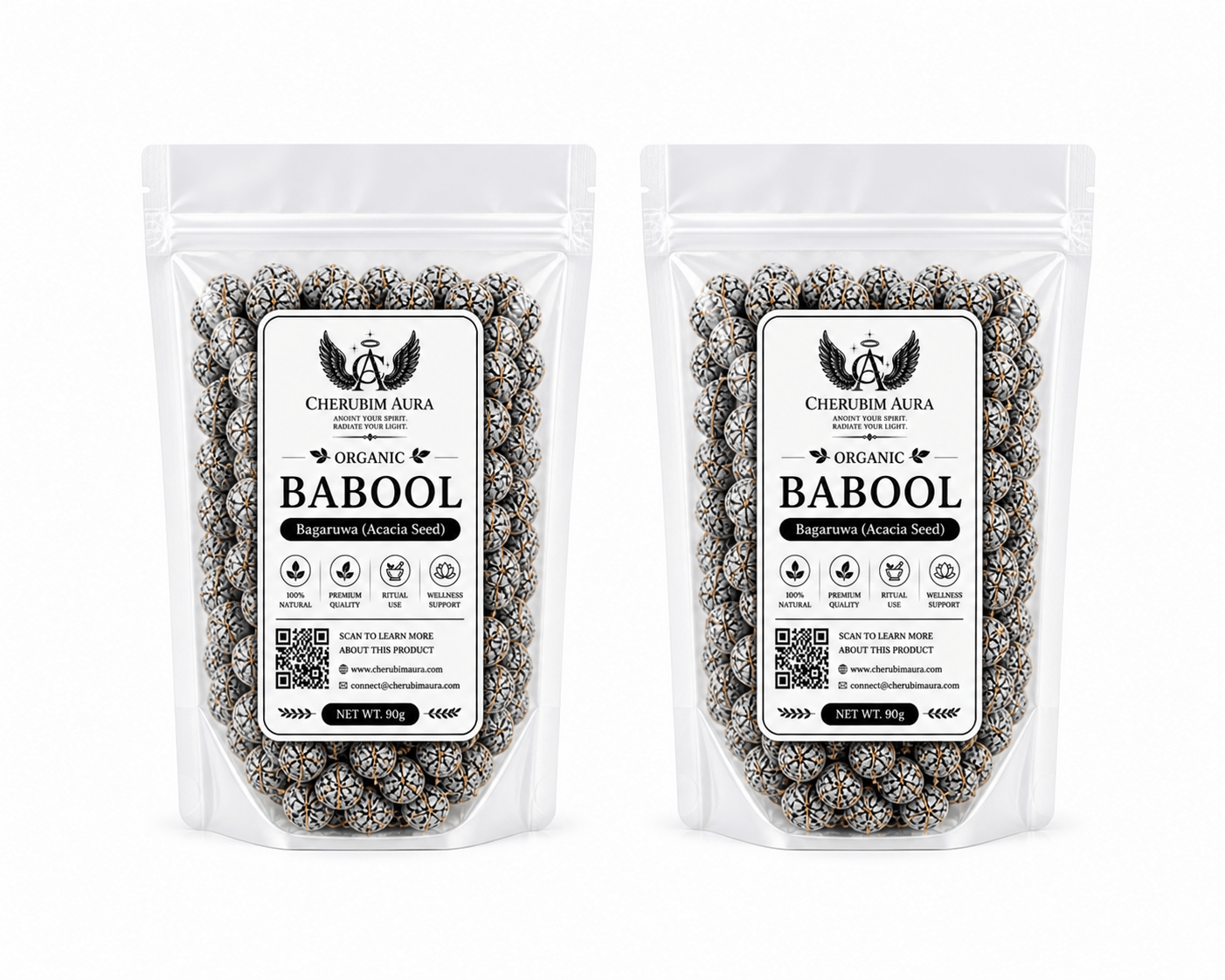 Organic Bagaruwa Seeds (Babool Phali) – Traditional Acacia Nilotica (90g) - Herbal Wellness - Cherubim Aura