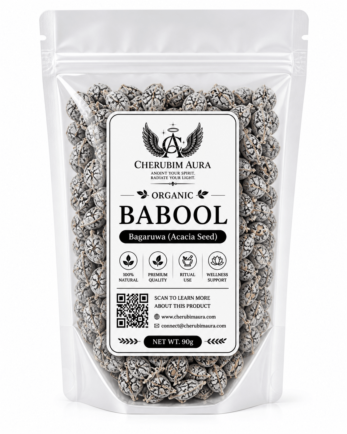 Organic Bagaruwa Seeds (Babool Phali) – Traditional Acacia Nilotica (90g) - Herbal Wellness - Cherubim Aura