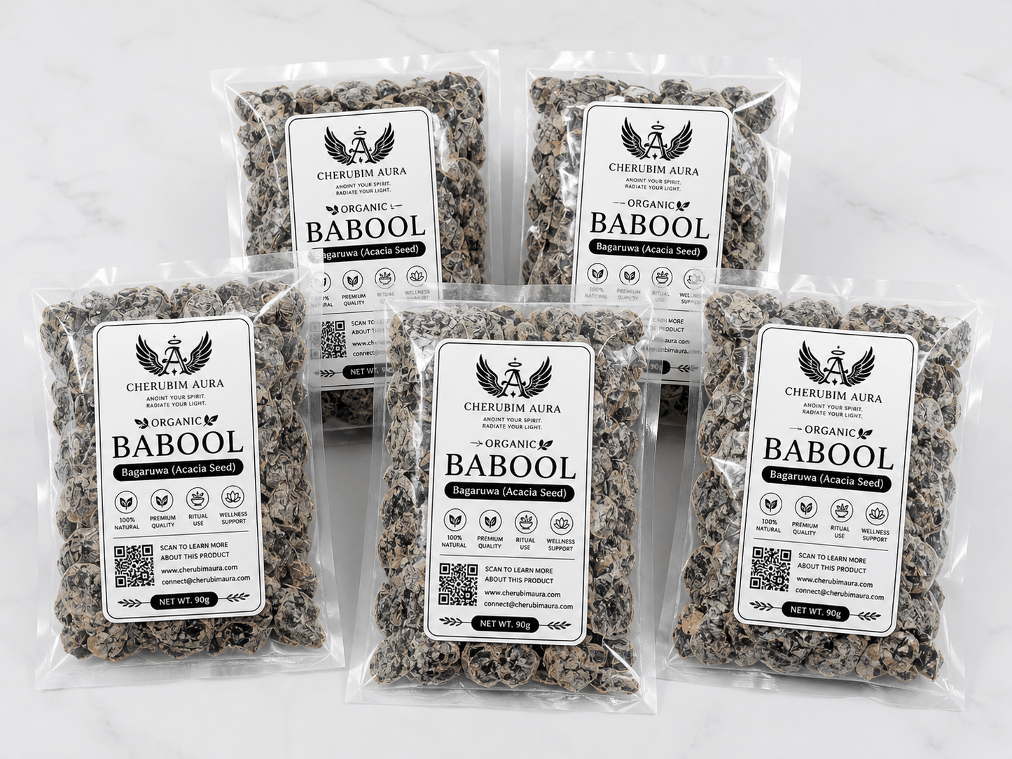 Organic Bagaruwa Seeds (Babool Phali) – Traditional Acacia Nilotica (90g) - Herbal Wellness - Cherubim Aura