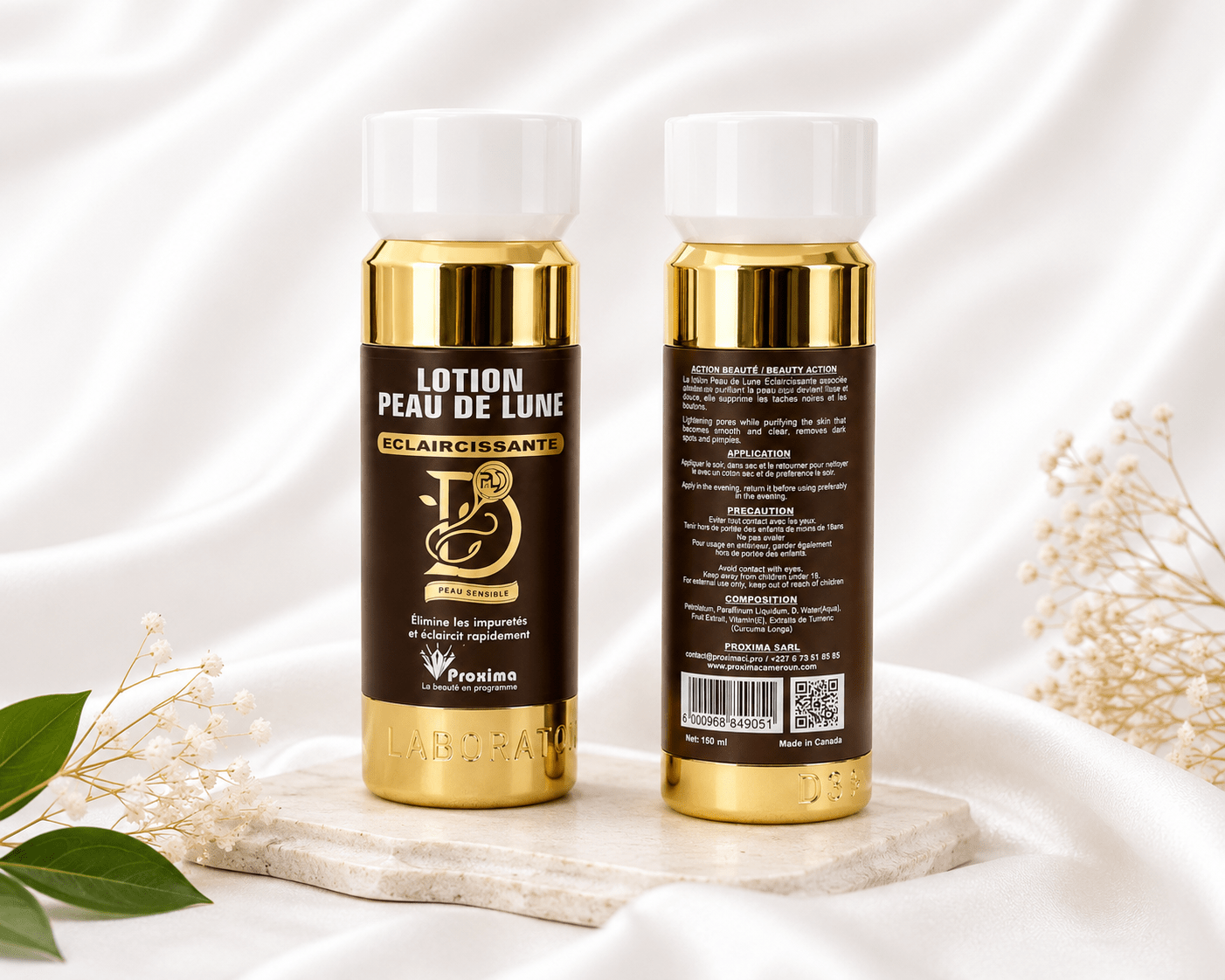 Peau De Lune Florale Plus Lotion – Gentle Brightening Lotion 150ml - Body Lotion - Cherubim Aura
