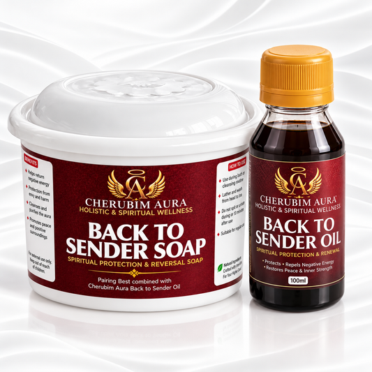 Back to Sender Soap & Oil Set for Spiritual Protection and Reversal 100ml Oil & Holistic Wellness Soap Body Care Cleanser