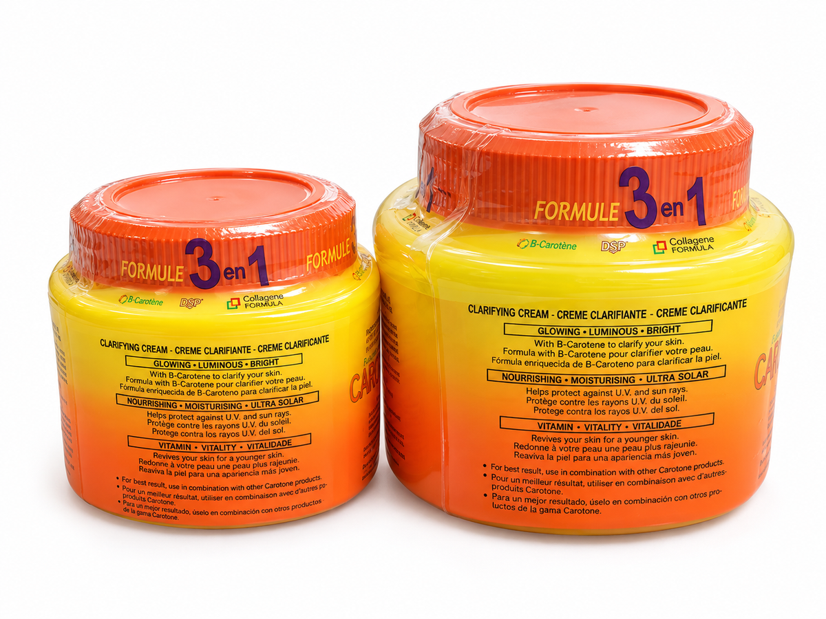 Carotone Natural Glow 3-in-1 Clarifying Cream with Collagen, Carrot Oil & Vitamin E – 135ml / 300ml