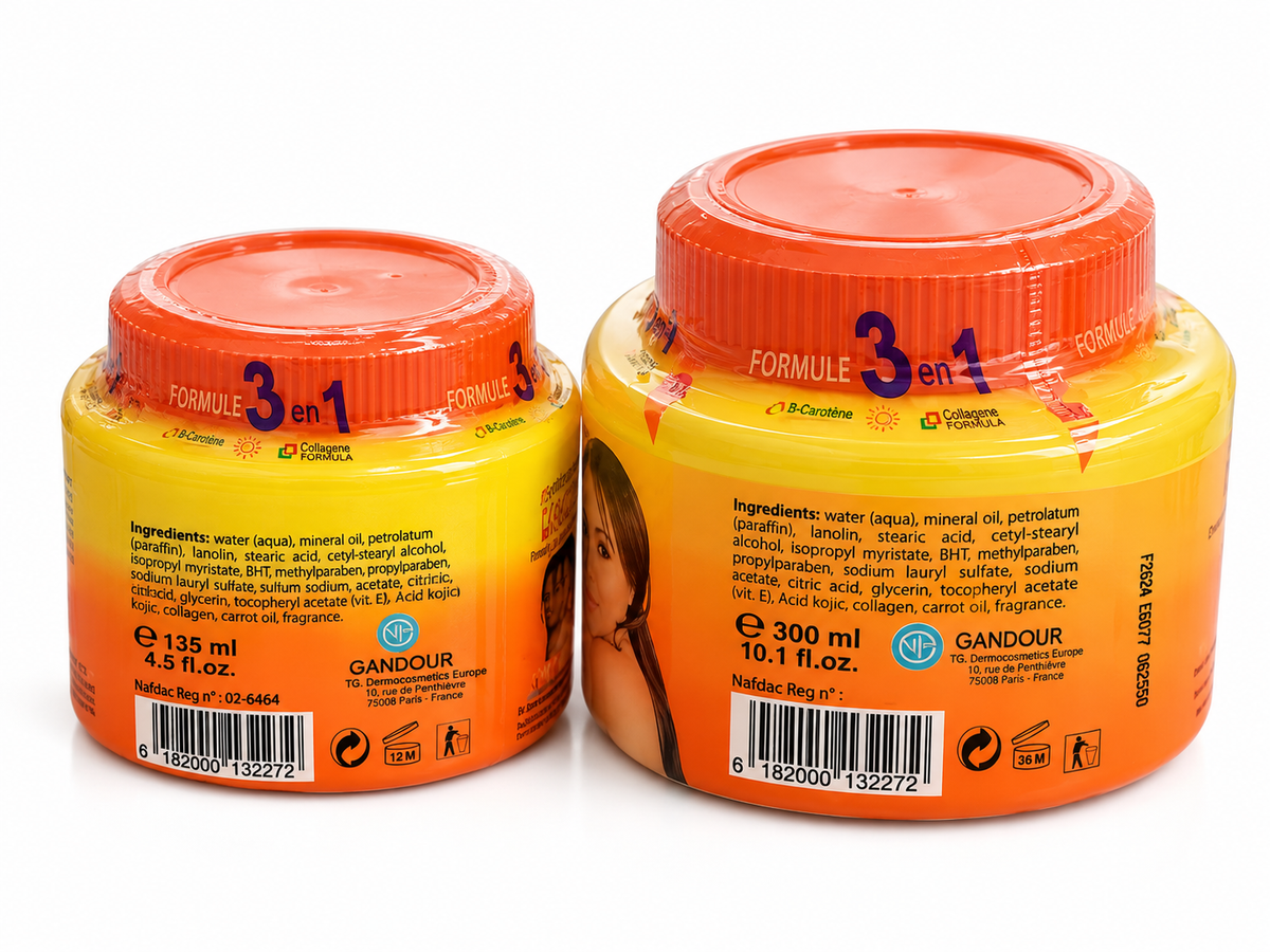 Carotone Natural Glow 3-in-1 Clarifying Cream with Collagen, Carrot Oil & Vitamin E – 135ml / 300ml
