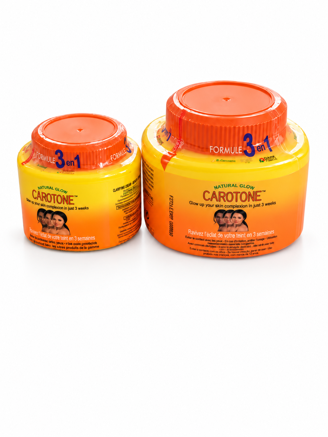Carotone Natural Glow 3-in-1 Clarifying Cream with Collagen, Carrot Oil & Vitamin E – 135ml / 300ml