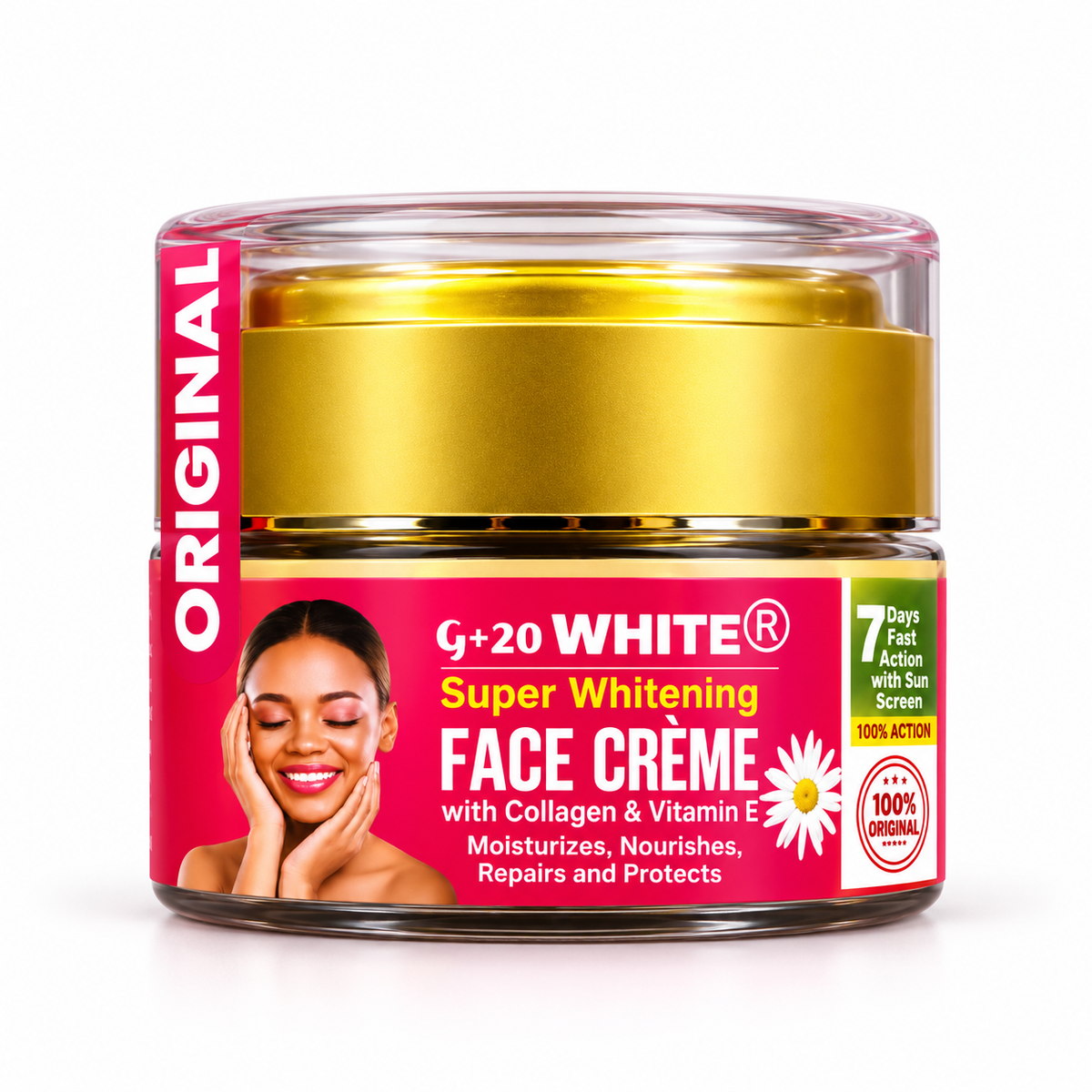 G+20 White Super Whitening Face Cream with Collagen for Skin Moisturising and Radiant- 30ml