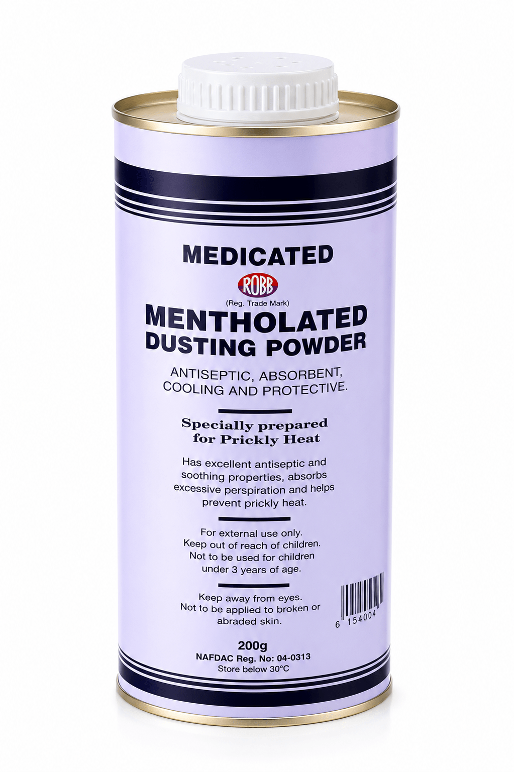 Robb Medicated Mentholated Dusting Powder – Cooling Skin Care Powder 200g - Body Powder - Cherubim Aura