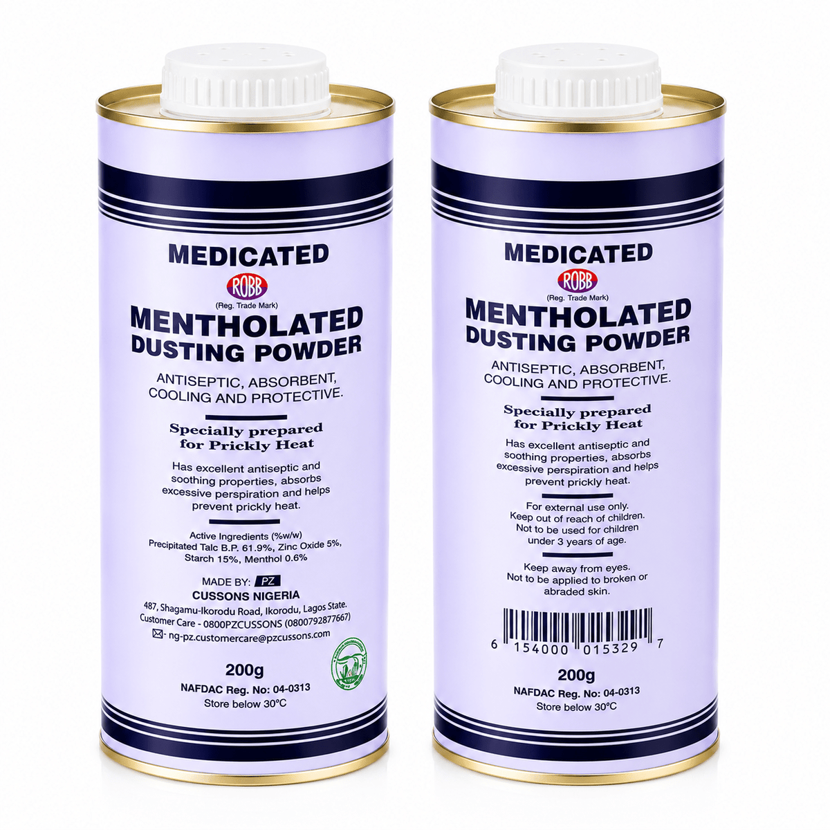 Robb Medicated Mentholated Dusting Powder – Cooling Skin Care Powder 200g - Body Powder - Cherubim Aura