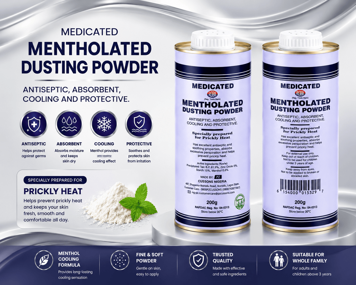 Robb Medicated Mentholated Dusting Powder – Cooling Skin Care Powder 200g - Body Powder - Cherubim Aura