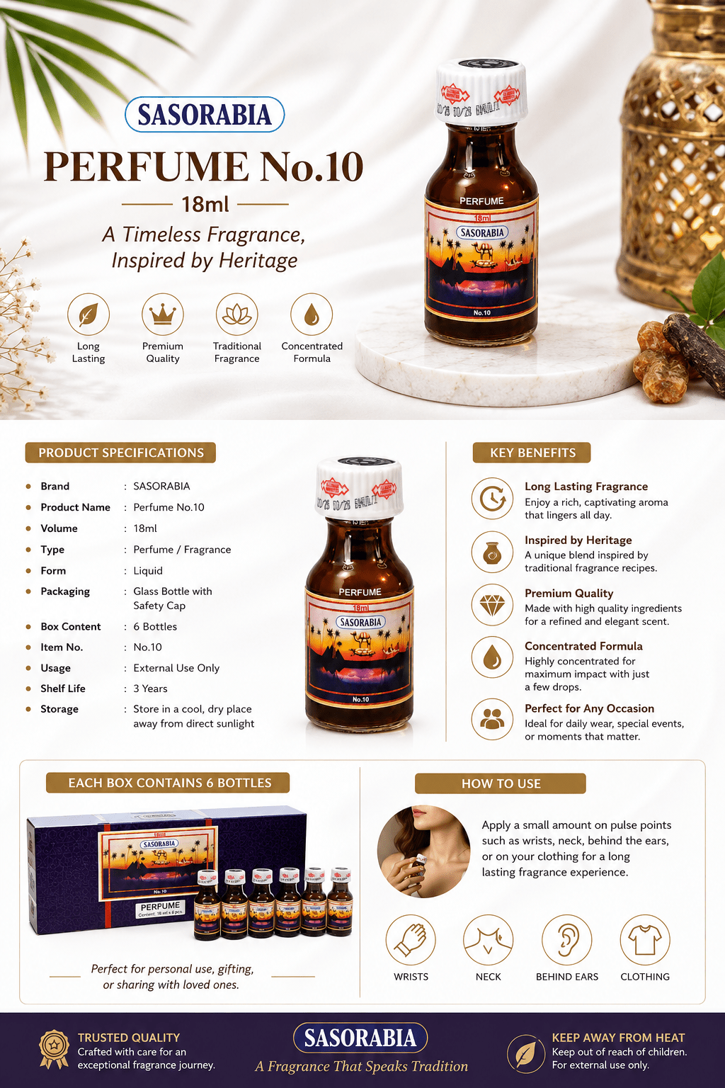 Sasorabia Oil 18ml – Authentic Spiritual Perfume Oil for Love, Attraction & Good Fortune - Spiritual Oil - Cherubim Aura