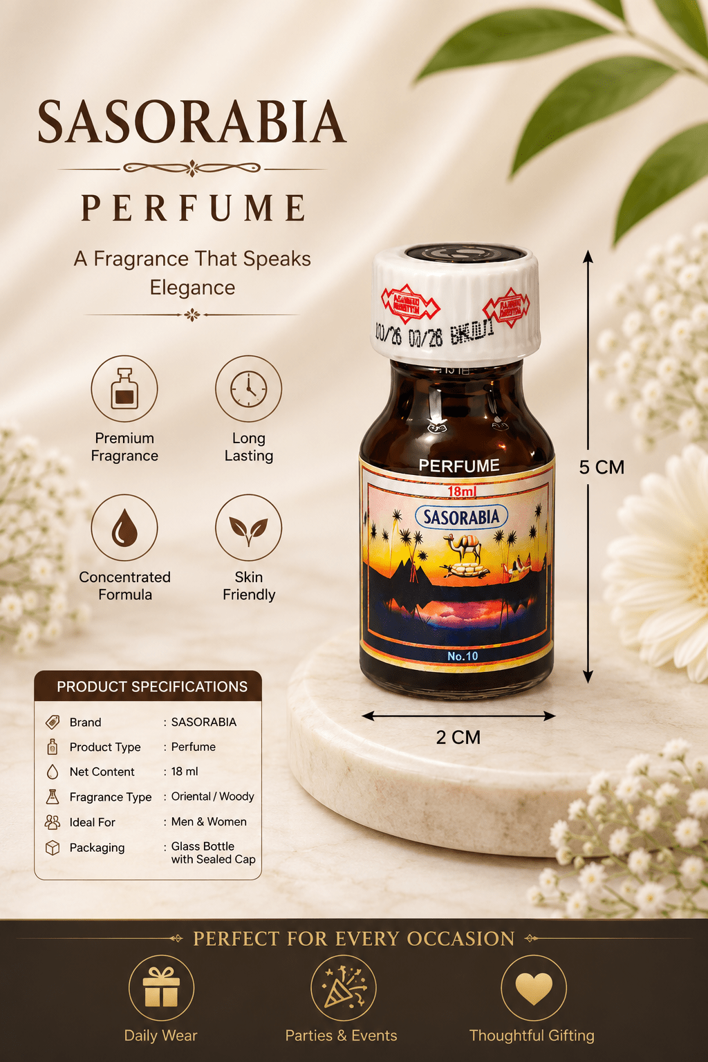 Sasorabia Oil 18ml – Authentic Spiritual Perfume Oil for Love, Attraction & Good Fortune - Spiritual Oil - Cherubim Aura