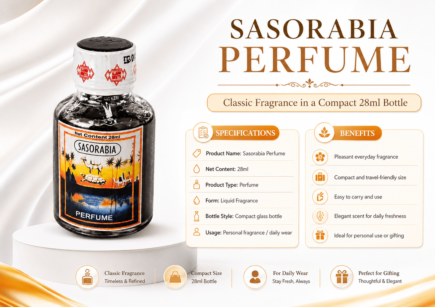 Sasorabia Oil 28ml – Authentic Spiritual Perfume Oil for Love, Attraction & Good Fortune - Spiritual Oil - Cherubim Aura