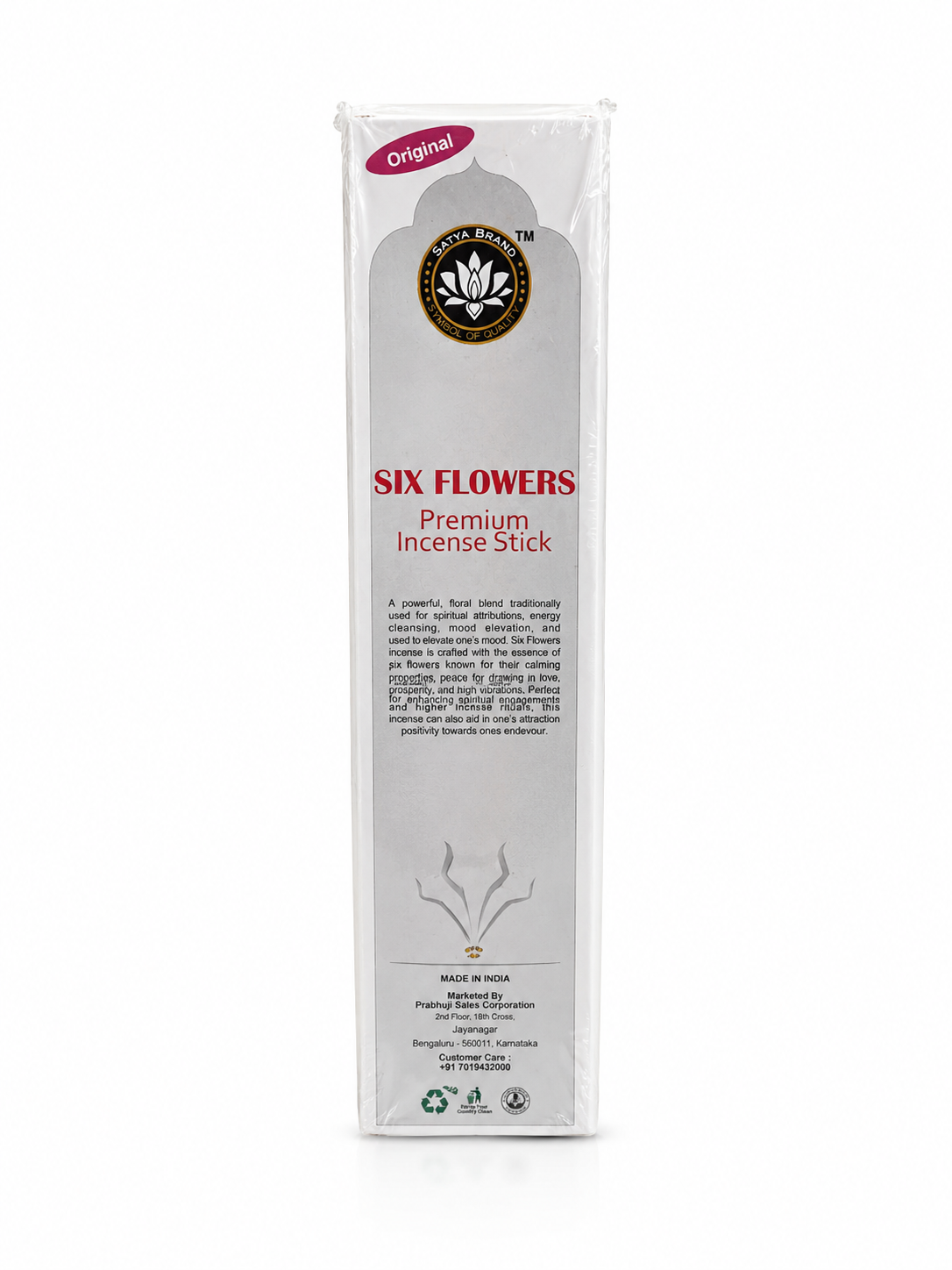 Six Flowers Premium Incense Sticks | 20 Slow-Burning Aromatic Incense for Prayer, Meditation & Home Fragrance