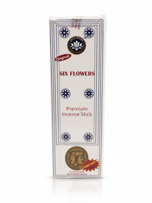 Six Flowers Premium Incense Sticks | 20 Slow-Burning Aromatic Incense for Prayer, Meditation & Home Fragrance - Incense - Cherubim Aura
