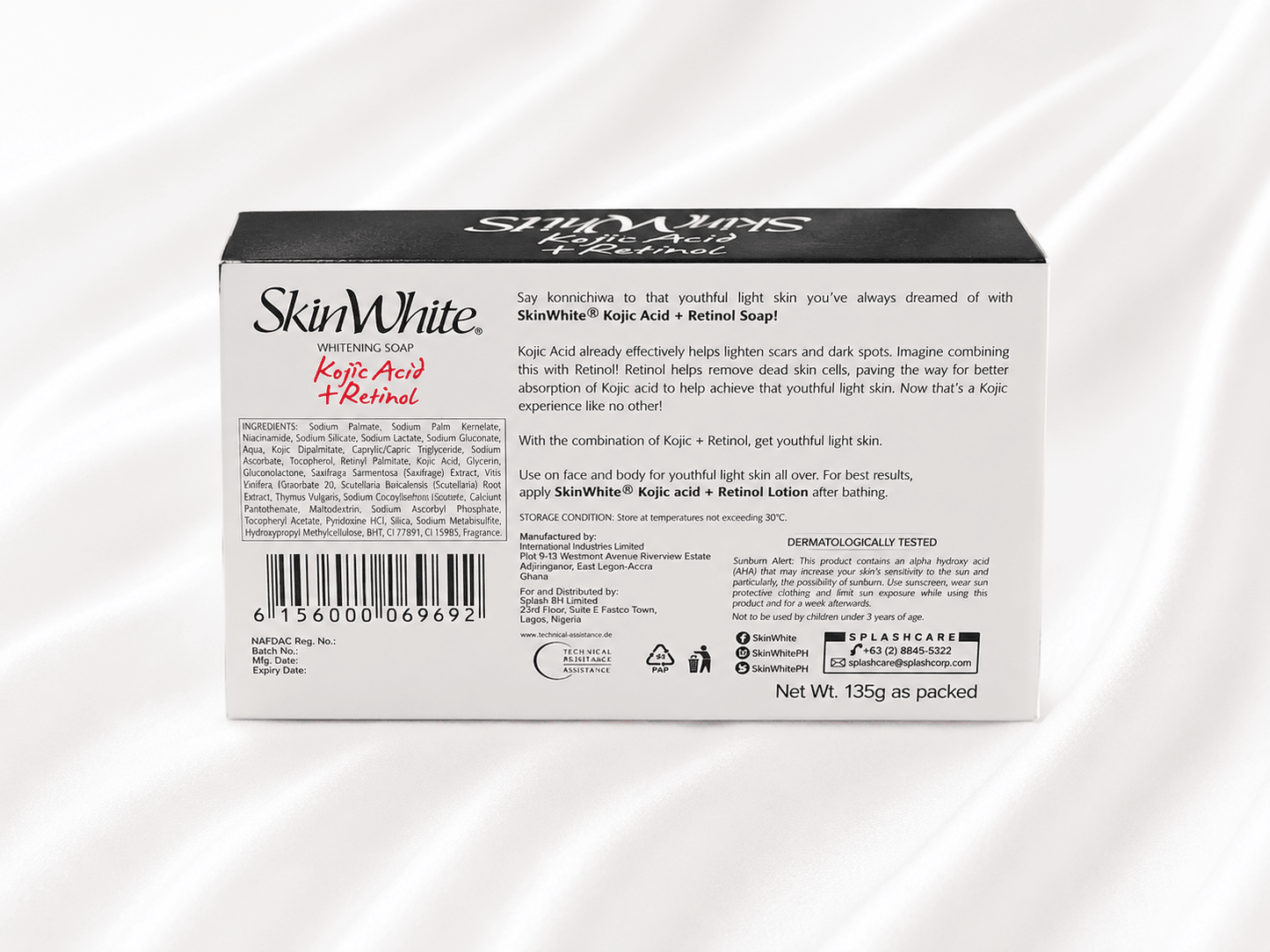 Skin White Kojic Acid + Retinol Whitening Soap – 135 g - Skincare - Cherubim Aura