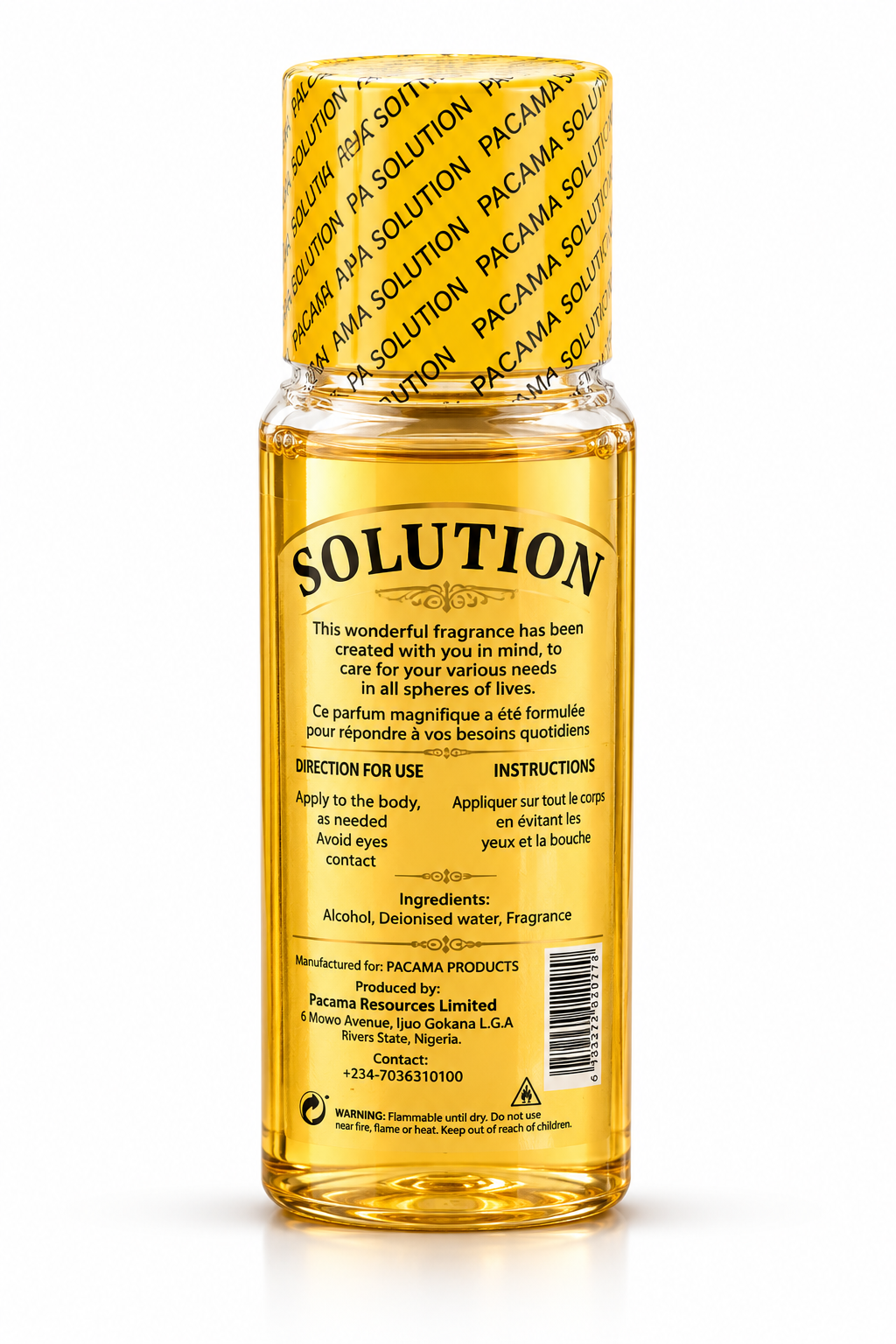Solution All Purpose Wonderful Perfume | Spiritual Cologne | 500ml, 250ml & 150ml