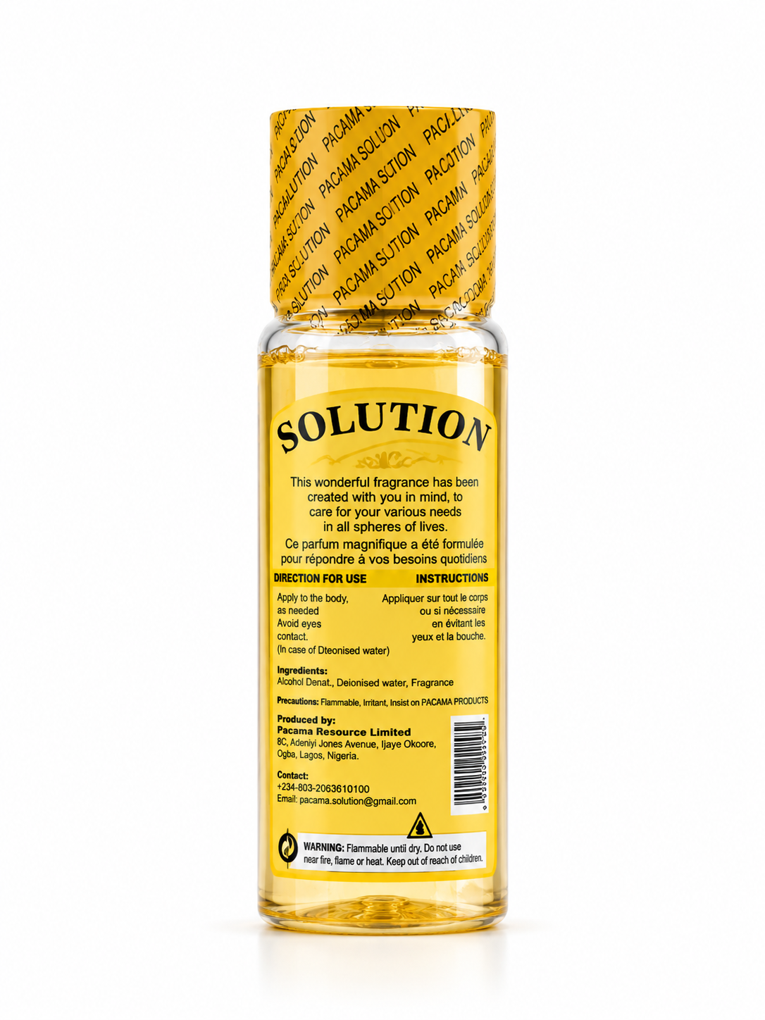Solution All Purpose Wonderful Perfume | Spiritual Cologne | 500ml, 250ml & 150ml