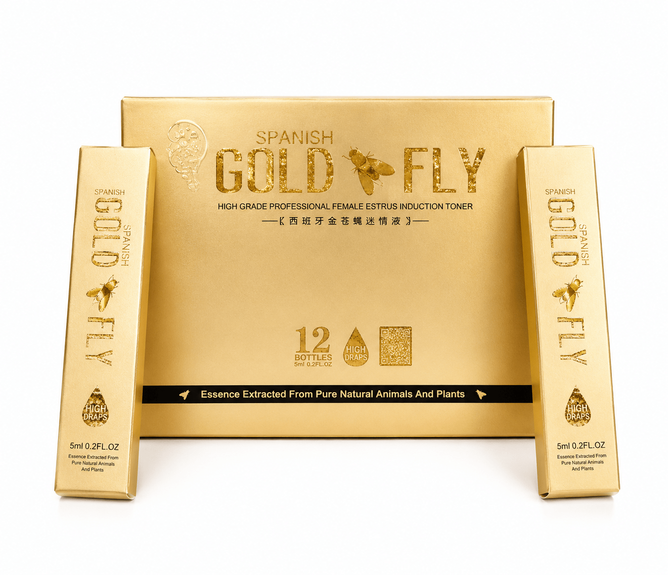 Spanish Gold Fly Sex Drops 5ml – Adult Intimacy & Sensual Enhancement Drops - 3 Sackets - Adult Intimacy product - Cherubim Aura
