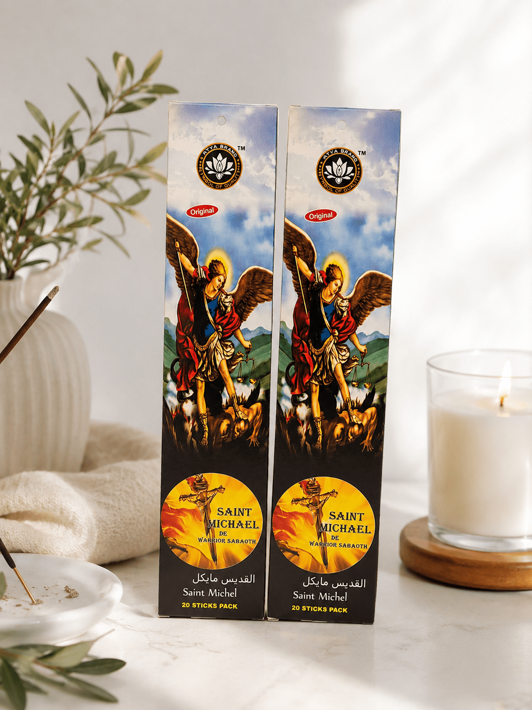 St. Michael Premium Incense Sticks | 20 Slow-Burning Aromatic Incense for Prayer, Worship & Home Fragrance - Incense - Cherubim Aura