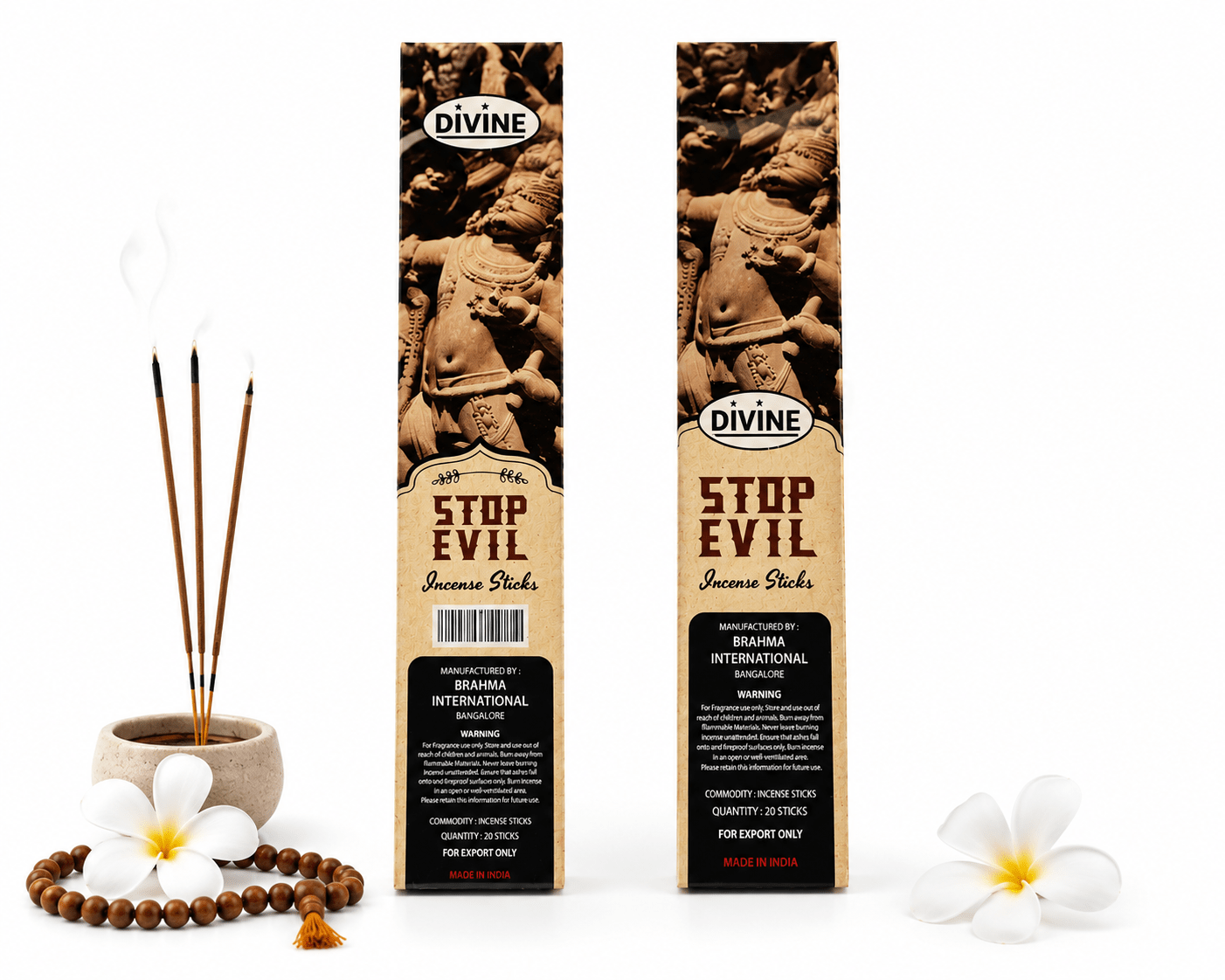Stop Evil Premium Incense Sticks | Home Fragrance Incense for Prayer & Meditation | 20 Sticks - Incense - Cherubim Aura