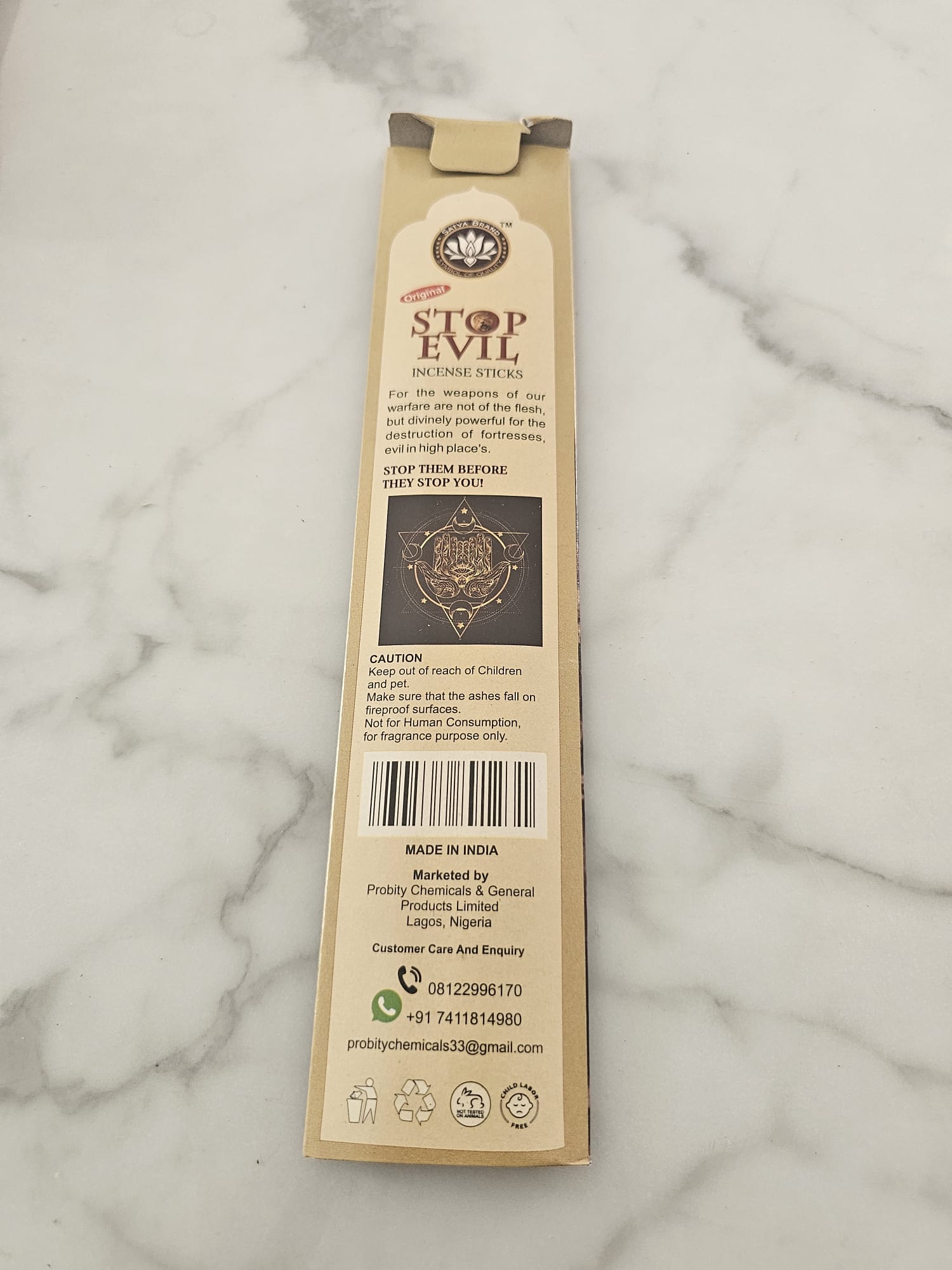 Stop Evil Premium Incense Sticks | Home Fragrance Incense for Prayer & Meditation | 20 Sticks - Incense - Cherubim Aura