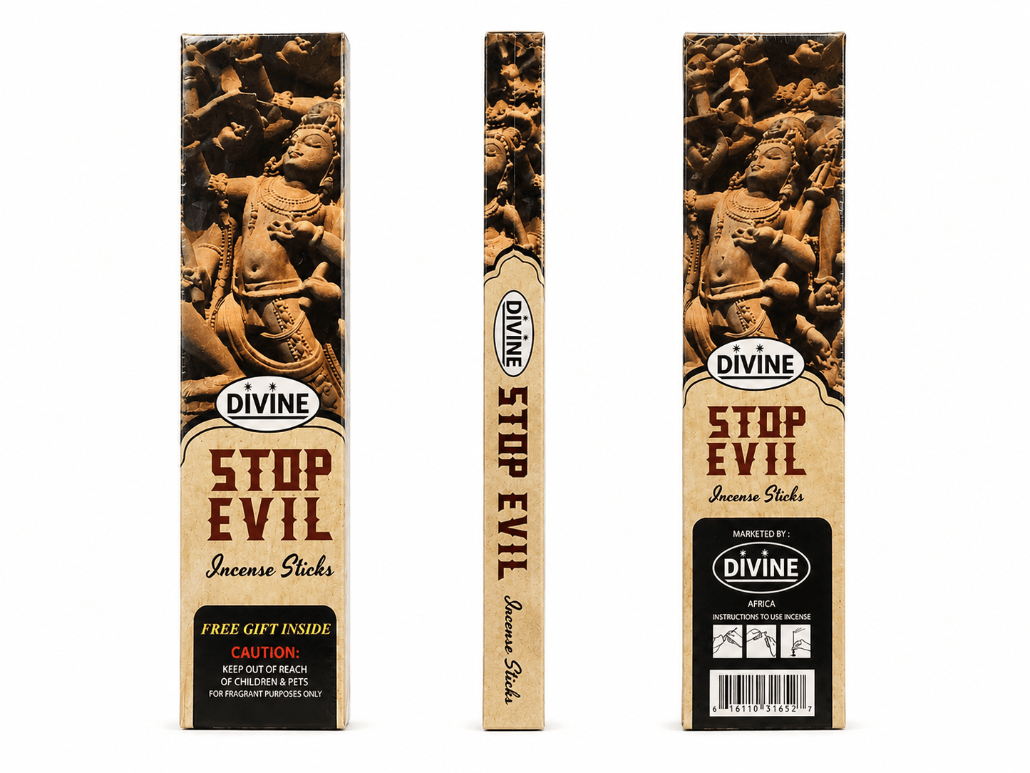 Stop Evil Premium Incense Sticks | Home Fragrance Incense for Prayer & Meditation | 20 Sticks - Incense - Cherubim Aura