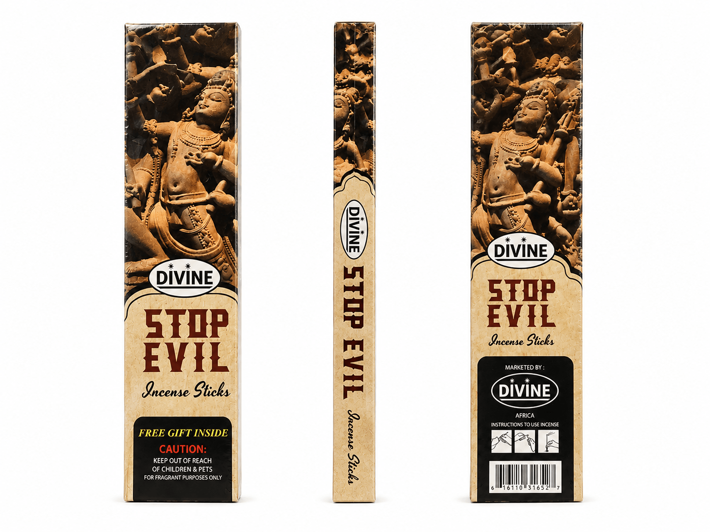 Stop Evil Premium Incense Sticks | Home Fragrance Incense for Prayer & Meditation | 20 Sticks - Incense - Cherubim Aura