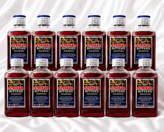 Striker Bitters Alcoholic Drink 120ml – Nigerian Plant Extract Bitters – 3, 6 or 12 Bottles - Alcoholic Drinks – Bitters - Cherubim Aura