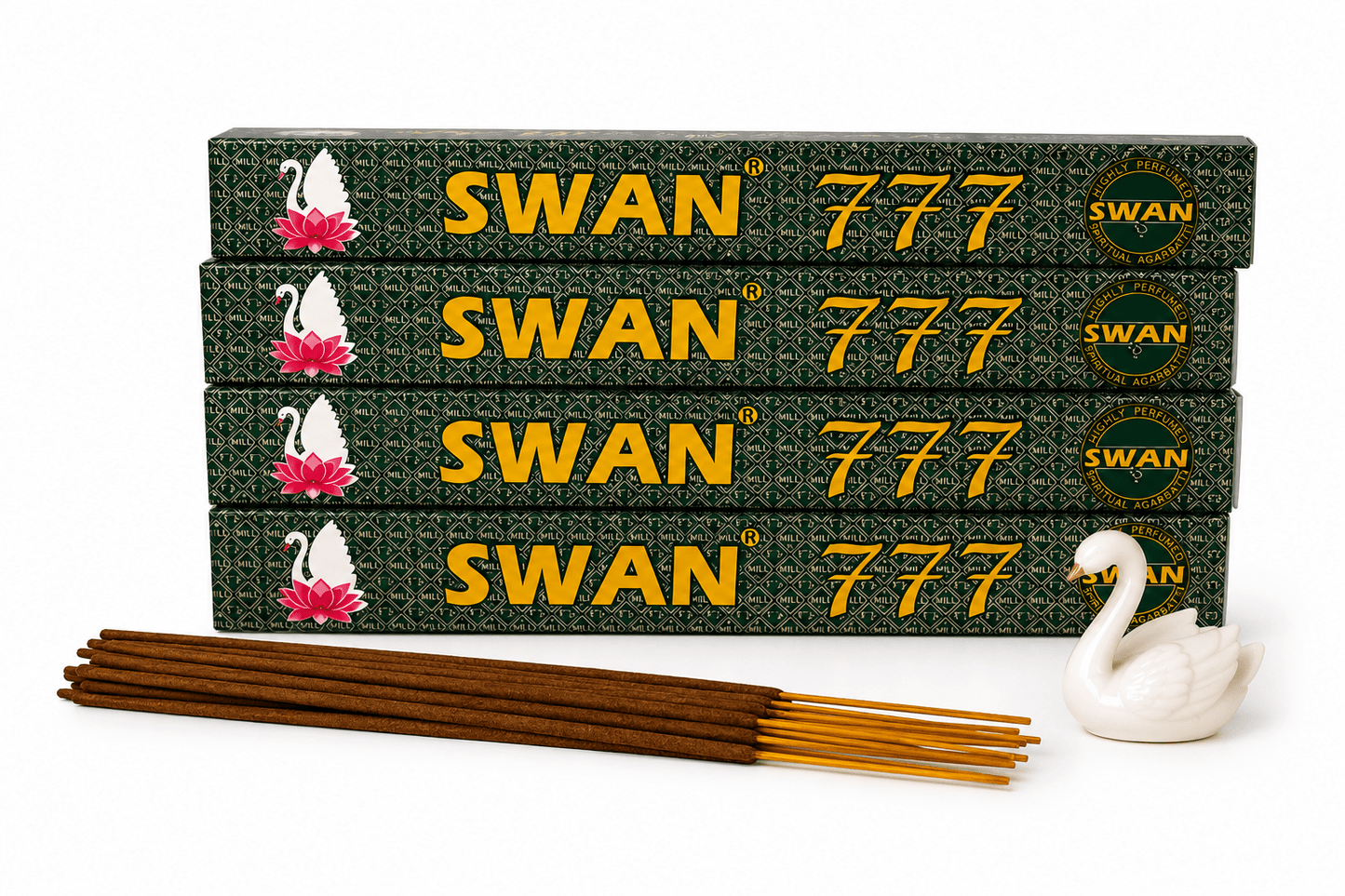 Swan 777 Premium Incense Sticks (20 Sticks) – Traditional Home Fragrance & Prayer Incense - Incense - Cherubim Aura