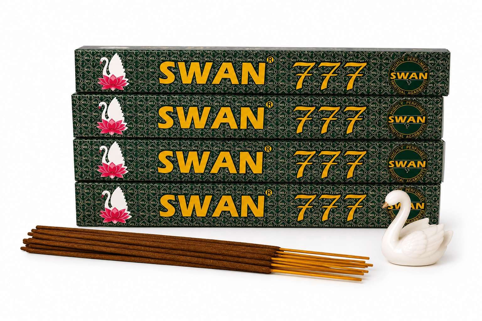 Swan 777 Premium Incense Sticks (20 Sticks) – Traditional Home Fragrance & Prayer Incense - Incense - Cherubim Aura