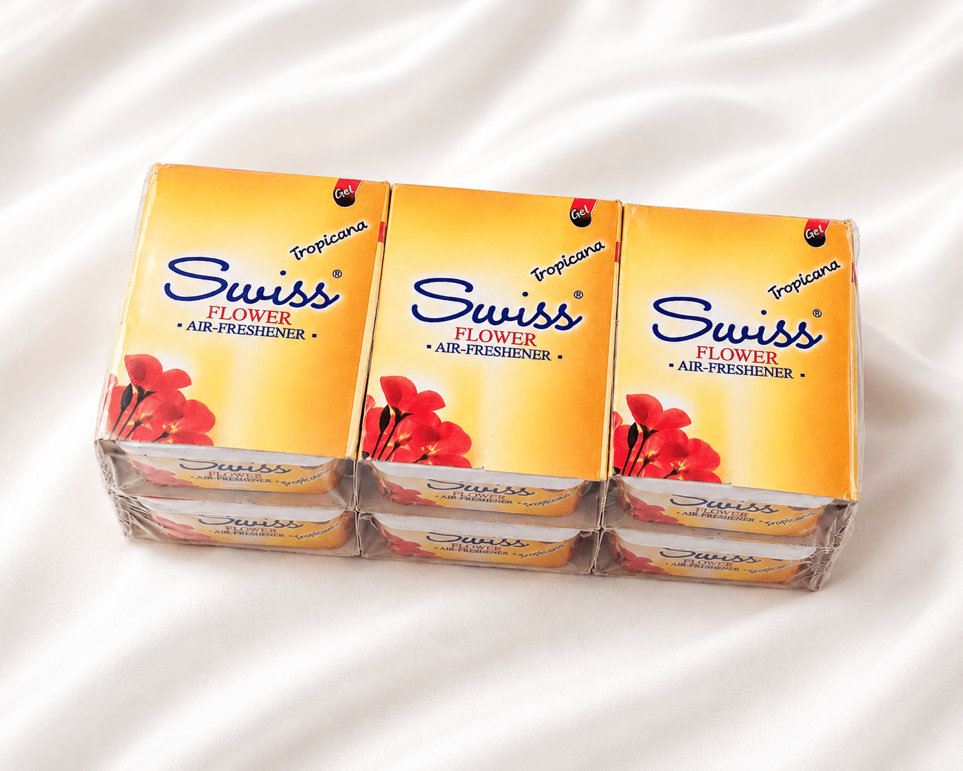 Swiss Gel Flower & Air Freshener –Pack of 6 - Long-Lasting Home Fragrance Gel – 5 Fragrance Variations - Home Fragrance - Cherubim Aura