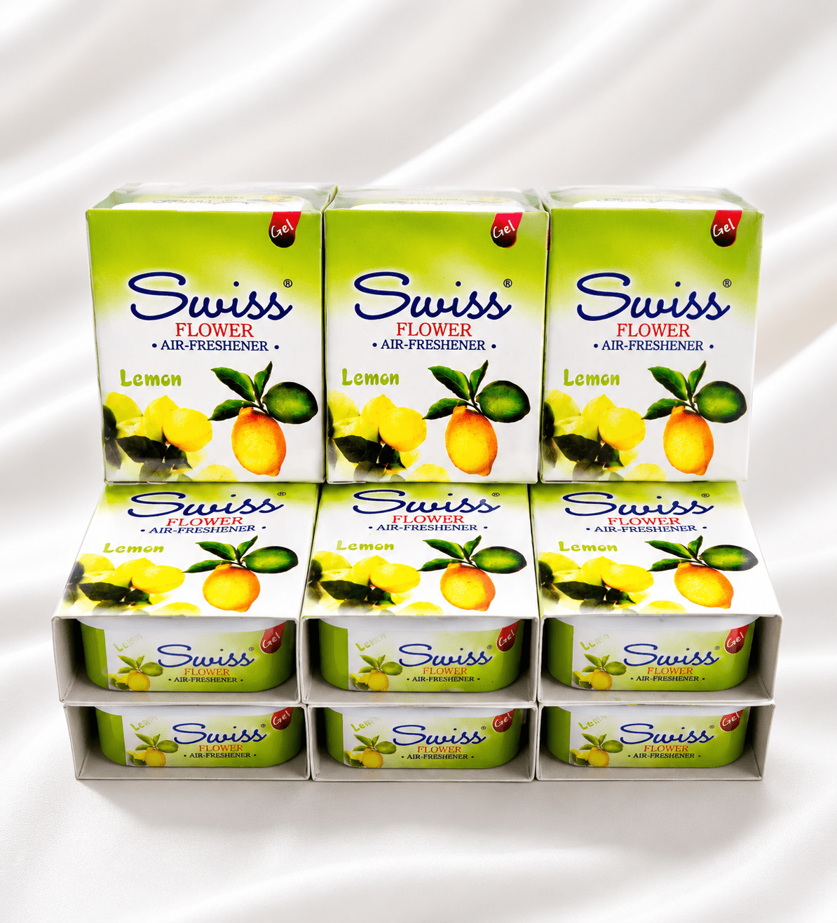 Swiss Gel Flower & Air Freshener –Pack of 6 - Long-Lasting Home Fragrance Gel – 5 Fragrance Variations - Home Fragrance - Cherubim Aura