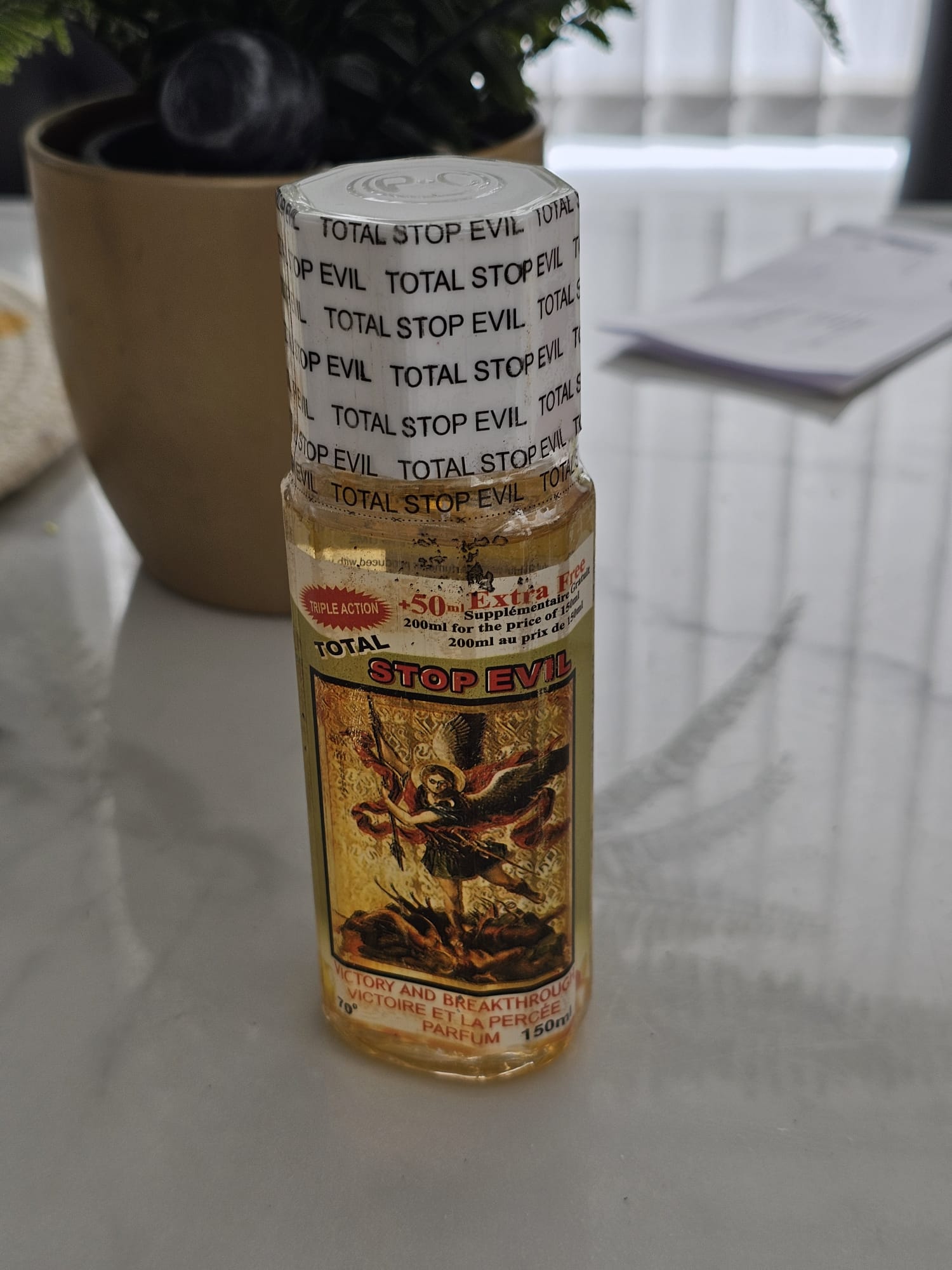 Total Stop Evil Spiritual Perfume | Premium Spiritual Cologne | 500ml, 250ml & 150ml | Long-Lasting Fragrance. - Perfume - Cherubim Aura