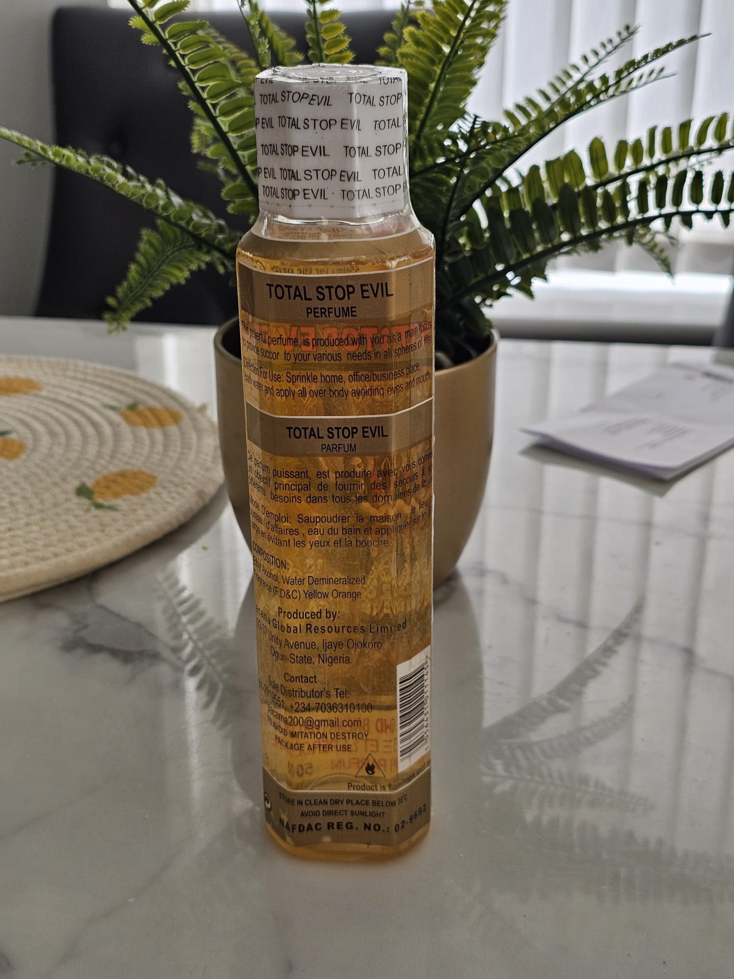 Total Stop Evil Spiritual Perfume | Premium Spiritual Cologne | 500ml, 250ml & 150ml | Long-Lasting Fragrance. - Perfume - Cherubim Aura