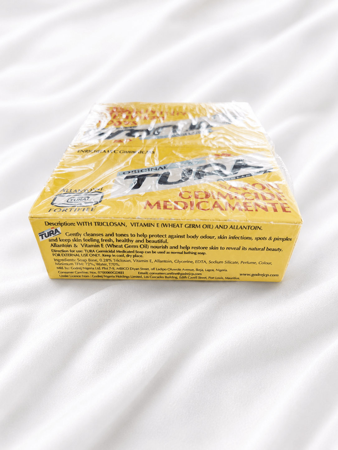 Tura Original Germicidal Medicated Soap 65g – Face & Body Cleansing Bar with Wheat Germ Oil, Vitamin E & Allantoin - Skincare - Cherubim Aura