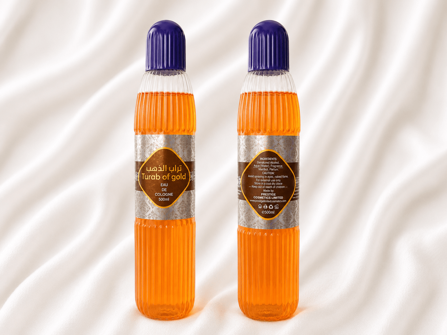 Turab of Gold Eau de Cologne 500ml – Traditional Fragrance Cologne for Personal, Cultural & Spiritual Use - Eau de Cologne - Cherubim Aura